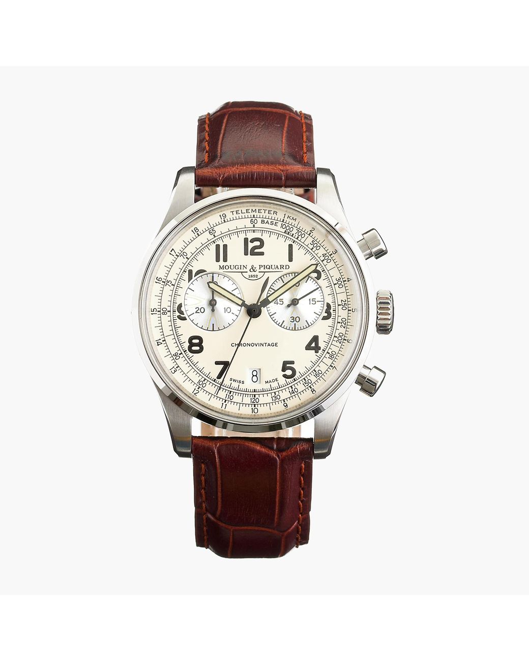 J.Crew Mougin & Piquard Chronovintage Watch in White for Men | Lyst